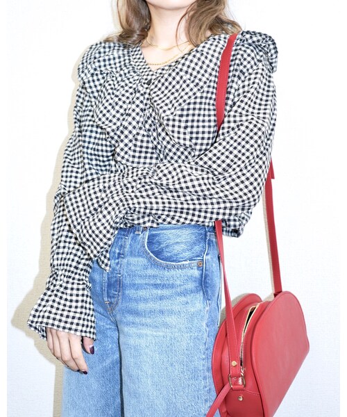 A.D.G(エーディージー)の「"Levi's" WIDE STRAIGHT CRASH DENIM PANTS(デニムパンツ・レディース・ブルー・LADIES FREE)」の5枚目の写真