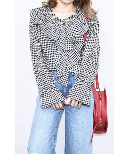 A.D.G(エーディージー)の「"Levi's" WIDE STRAIGHT CRASH DENIM PANTS(デニムパンツ・レディース・ブルー・LADIES FREE)」の7枚目の写真