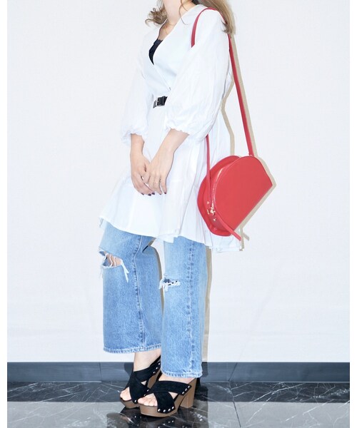 A.D.G(エーディージー)の「"Levi's" WIDE STRAIGHT CRASH DENIM PANTS(デニムパンツ・レディース・ブルー・LADIES FREE)」の14枚目の写真