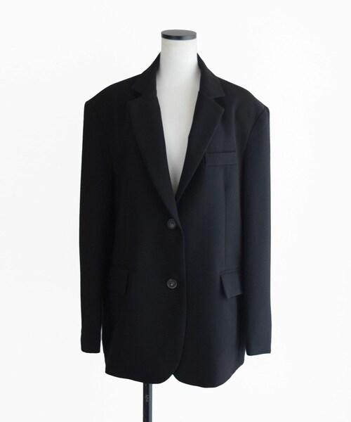 Marient（マリエント）の「ローミングジャケット（テーラードジャケット・レディース・ベージュ/ブラック・FREE）」の2枚目の写真