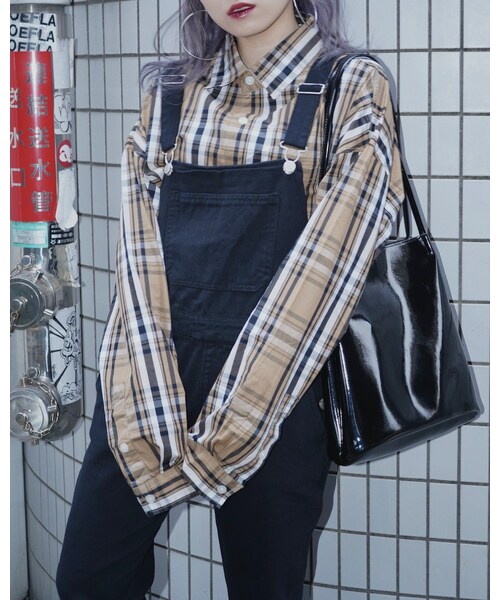 A.D.G（エーディージー）の「Black Denim Salopette Pants（サロペット/オーバーオール・レディース・ブラック・FREE）」の4枚目の写真