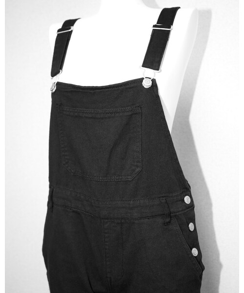 A.D.G（エーディージー）の「Black Denim Salopette Pants（サロペット/オーバーオール・レディース・ブラック・FREE）」の8枚目の写真