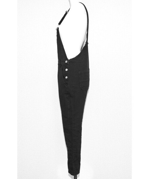 A.D.G（エーディージー）の「Black Denim Salopette Pants（サロペット/オーバーオール・レディース・ブラック・FREE）」の10枚目の写真