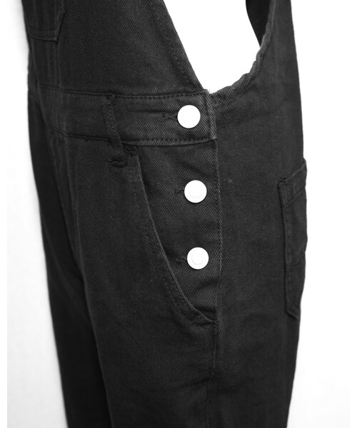 A.D.G（エーディージー）の「Black Denim Salopette Pants（サロペット/オーバーオール・レディース・ブラック・FREE）」の12枚目の写真