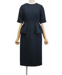 CELFORD | CELFORD（セルフォード）  ペプラムタイトワンピース（ネイビー/サイズ36）(ワンピース)