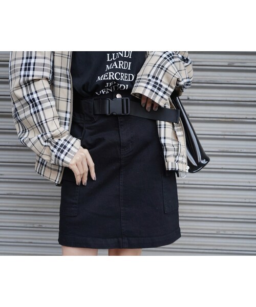 A.D.G（エーディージー）の「Beige Check Ring Zip Swing Top Jacket（ブルゾン・レディース・ベージュ・FREE）」の5枚目の写真
