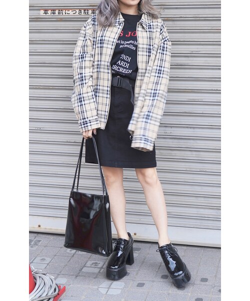 A.D.G（エーディージー）の「Beige Check Ring Zip Swing Top Jacket（ブルゾン・レディース・ベージュ・FREE）」の7枚目の写真