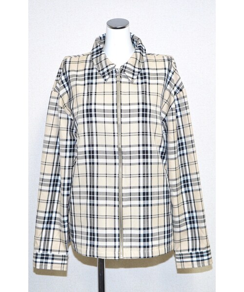A.D.G（エーディージー）の「Beige Check Ring Zip Swing Top Jacket（ブルゾン・レディース・ベージュ・FREE）」の10枚目の写真