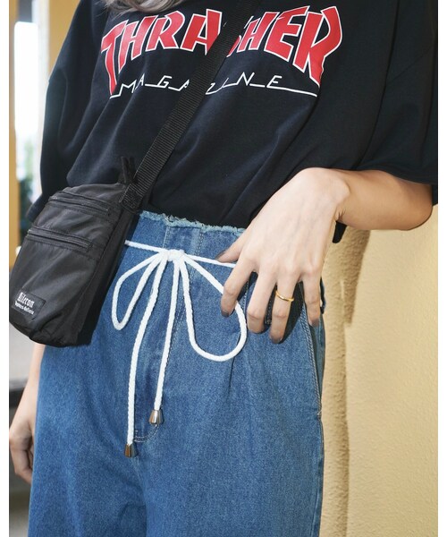 A.D.G(エーディージー)の「Rope Belt Denim Wide Pants (blue)(デニムパンツ・レディース・ブルー・FREE)」の4枚目の写真