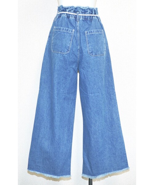 A.D.G(エーディージー)の「Rope Belt Denim Wide Pants (blue)(デニムパンツ・レディース・ブルー・FREE)」の8枚目の写真