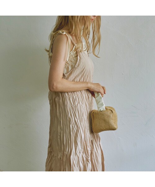 【新品未使用】Shirring ribbon camisole Shirring ribbon camisole｜white