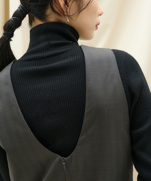 SIWEM(シウム)の「Super130s VINTAGE CHECK DRESS(ワンピース・レディース・グレー・S/M)」の4枚目の写真