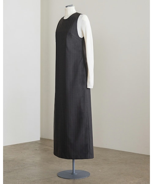 SIWEM(シウム)の「Super130s VINTAGE CHECK DRESS(ワンピース・レディース・グレー・S/M)」の6枚目の写真