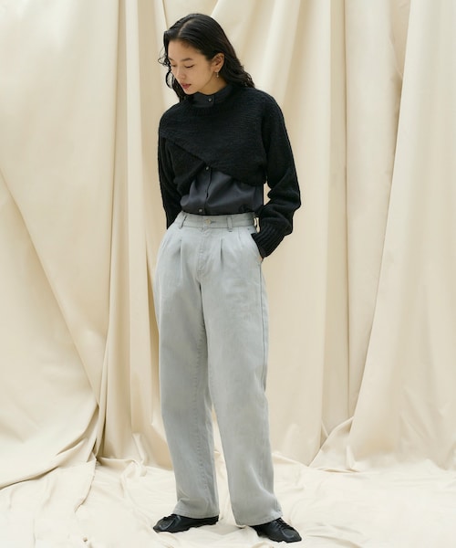 SIWEM（シウム）の「LOOSE TUCK STRAIGHT DENIM（デニムパンツ）」 - WEAR