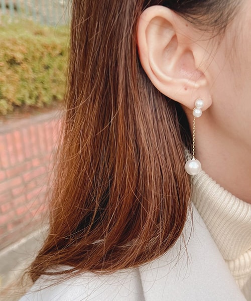 DHOLIC(ディーホリック)の「チェーンパールピアス(イヤリング)」 WEAR