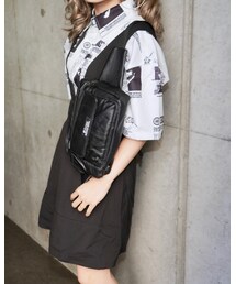 A.D.G | Belted Design Jumper Mini Skirt (black)(ジャンパースカート)