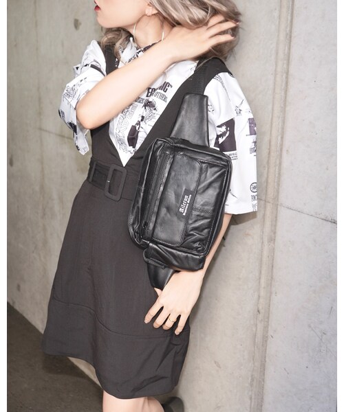 A.D.G（エーディージー）の「Belted Design Jumper Mini Skirt (black)（ジャンパースカート・レディース・ブラック・FREE）」の2枚目の写真