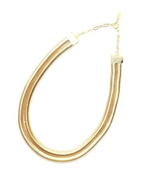 Double Wide Chain Gold Necklace