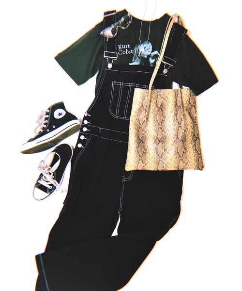 A.D.G(エーディージー)の「NIRVANA Kurt Cobain BIG TEE (black)(Tシャツ/カットソー・レディース・ブラック・FREE)」の1枚目の写真