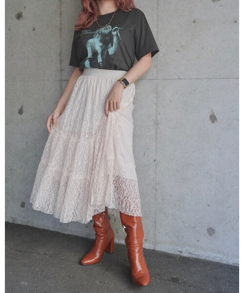 A.D.G(エーディージー)の「NIRVANA Kurt Cobain BIG TEE (black)(Tシャツ/カットソー・レディース・ブラック・FREE)」の2枚目の写真