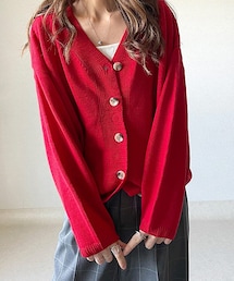 DHOLIC | Vネックニットカーディガン(カーディガン/ボレロ)