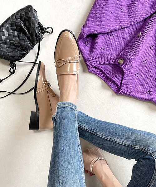 DHOLIC(ディーホリック)の「リボンローファー(その他シューズ・レディース・ピンク・23)」の1枚目の写真