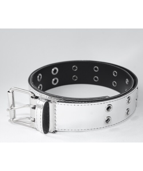 A.D.G(エーディージー)の「Double Eyelet Belt (metallic silver)(ベルト・レディース・シルバー・FREE)」の6枚目の写真