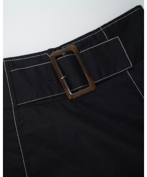 A.D.G（エーディージー）の「White Stitch Flare Long Skirt (black)（スカート・レディース・ブラック・FREE）」の3枚目の写真