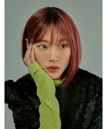 PINKAGE | サロンカラーフルウィッグ）ナチュラルCカールボブソニア (ミスティ原糸)(ウィッグ)