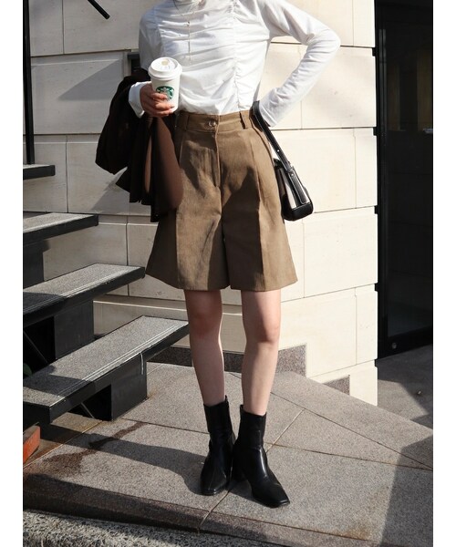 neam(ニーム)の「corduroy half pants(その他パンツ・レディース・ホワイト/ブラウン/ブラック・free)」の11枚目の写真