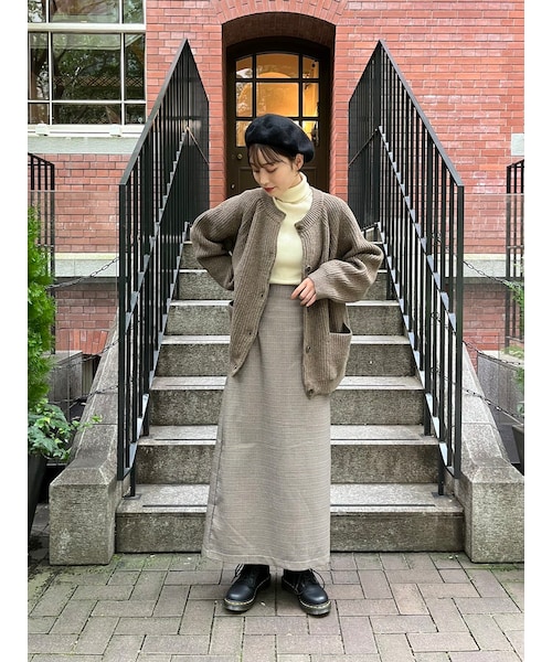 neam（ニーム）の「loose volume knit cardigan（カーディガン/ボレロ・レディース・ブラウン/グリーン/ブルー・free）」の9枚目の写真
