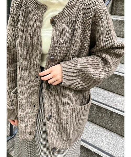 neam（ニーム）の「loose volume knit cardigan（カーディガン/ボレロ・レディース・ブラウン/グリーン/ブルー・free）」の10枚目の写真