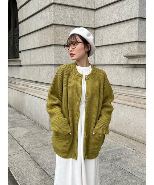 neam（ニーム）の「loose volume knit cardigan（カーディガン/ボレロ・レディース・ブラウン/グリーン/ブルー・free）」の12枚目の写真