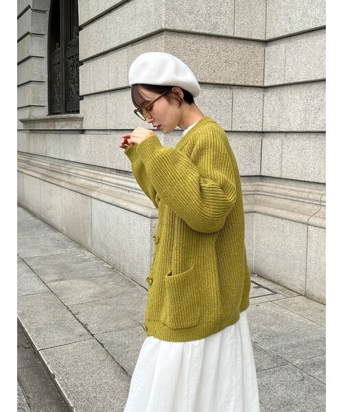 neam（ニーム）の「loose volume knit cardigan（カーディガン/ボレロ・レディース・ブラウン/グリーン/ブルー・free）」の14枚目の写真