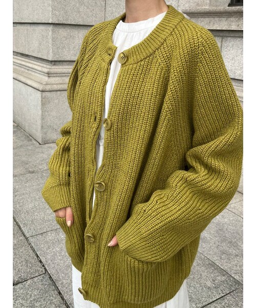 neam（ニーム）の「loose volume knit cardigan（カーディガン/ボレロ・レディース・ブラウン/グリーン/ブルー・free）」の16枚目の写真