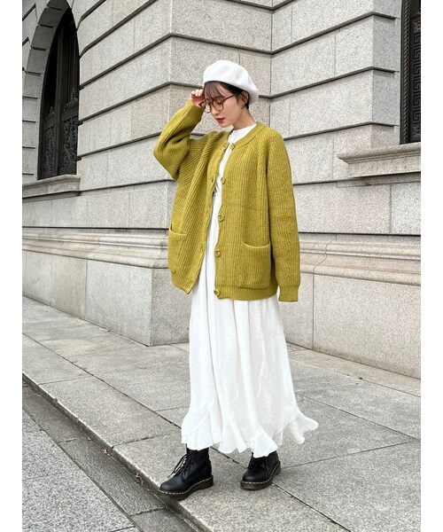 neam（ニーム）の「loose volume knit cardigan（カーディガン/ボレロ・レディース・ブラウン/グリーン/ブルー・free）」の17枚目の写真