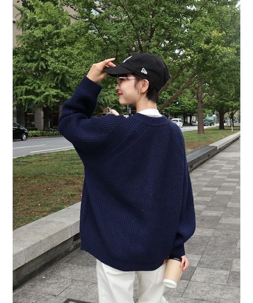 neam（ニーム）の「loose volume knit cardigan（カーディガン/ボレロ・レディース・ブラウン/グリーン/ブルー・free）」の21枚目の写真