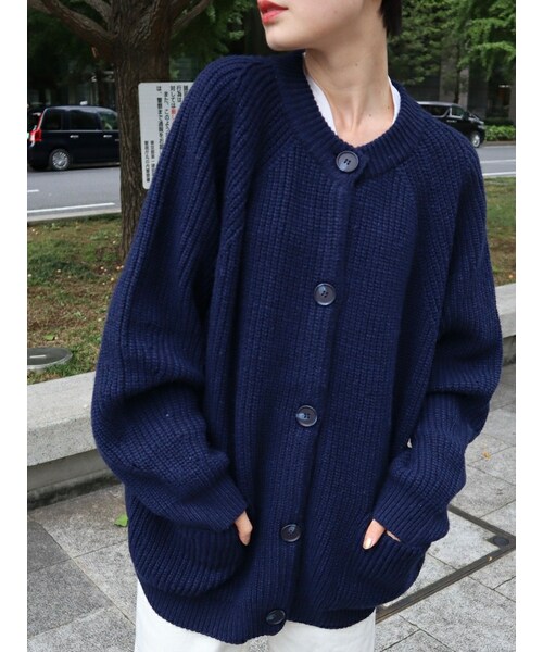 neam（ニーム）の「loose volume knit cardigan（カーディガン/ボレロ・レディース・ブラウン/グリーン/ブルー・free）」の22枚目の写真
