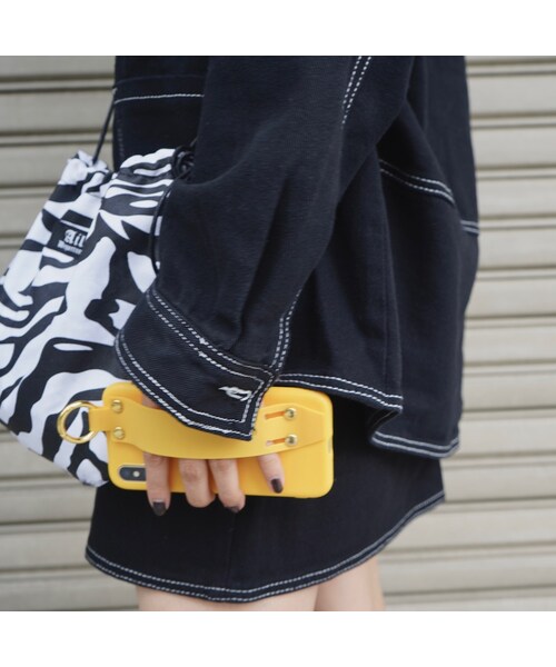 A.D.G（エーディージー）の「White Stitch Black Denim Jacket&Skirt 2P SETUP（セットアップ・レディース・ブラック・FREE）」の10枚目の写真