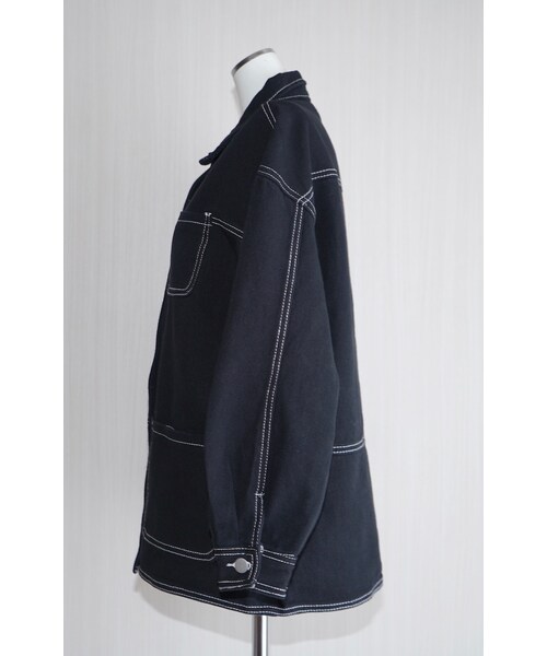 A.D.G（エーディージー）の「White Stitch Black Denim Jacket&Skirt 2P SETUP（セットアップ・レディース・ブラック・FREE）」の14枚目の写真