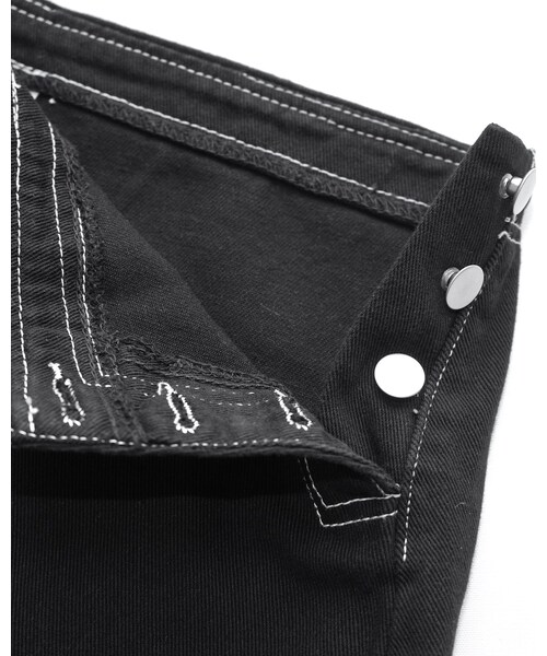 A.D.G（エーディージー）の「White Stitch Black Denim Jacket&Skirt 2P SETUP（セットアップ・レディース・ブラック・FREE）」の16枚目の写真