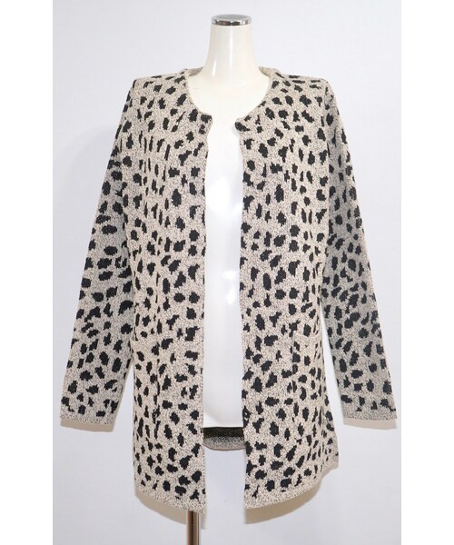 A.D.G(エーディージー)の「Animal Knit Long Cardigan (light beige)(カーディガン/ボレロ・レディース・ベージュ・FREE)」の4枚目の写真