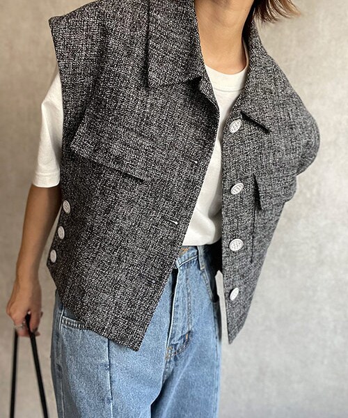 dholic - ツイードベスト DHOLIC（ディーホリック）の「ツイードベスト（ベスト）」 - WEAR