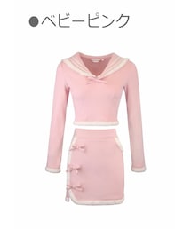 Bobon21 | こラインスリムLOOKセーラーセットアップ(パーカー)