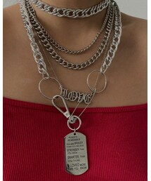A.D.G | Plate Tag Silver Chain Necklace(ネックレス)