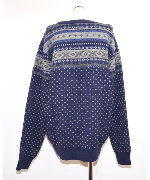 A.D.G（エーディージー）の「Nordic Oversized Knit Sweater (navy)（ニット/セーター・レディース・ブルー・FREE）」の9枚目の写真