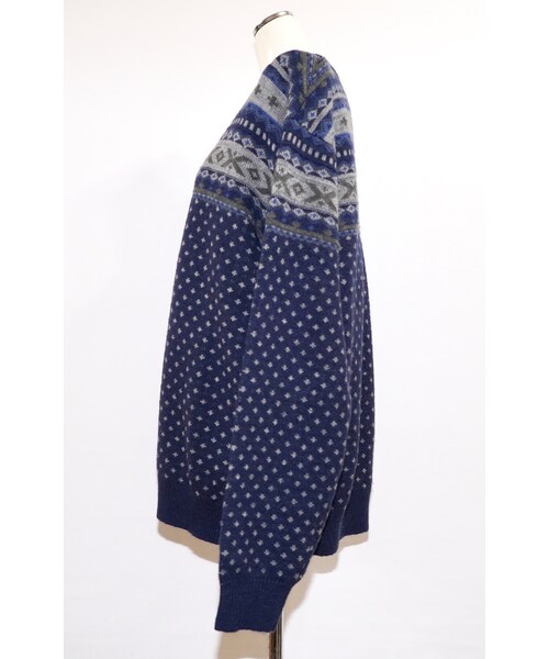 A.D.G（エーディージー）の「Nordic Oversized Knit Sweater (navy)（ニット/セーター・レディース・ブルー・FREE）」の10枚目の写真
