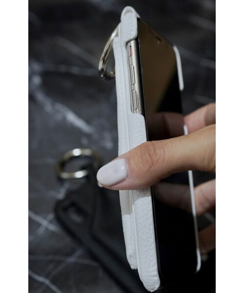 A.D.G（エーディージー）の「(全2色) Pouch&Ring Karabiner iPhone Case（スマホケース/カバー・メンズ・ブラック/ホワイト・iPhone X）」の7枚目の写真