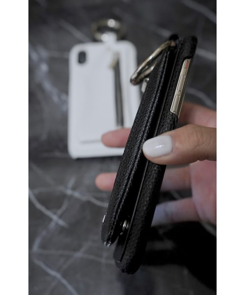 A.D.G（エーディージー）の「(全2色) Pouch&Ring Karabiner iPhone Case（スマホケース/カバー・メンズ・ブラック/ホワイト・iPhone X）」の9枚目の写真