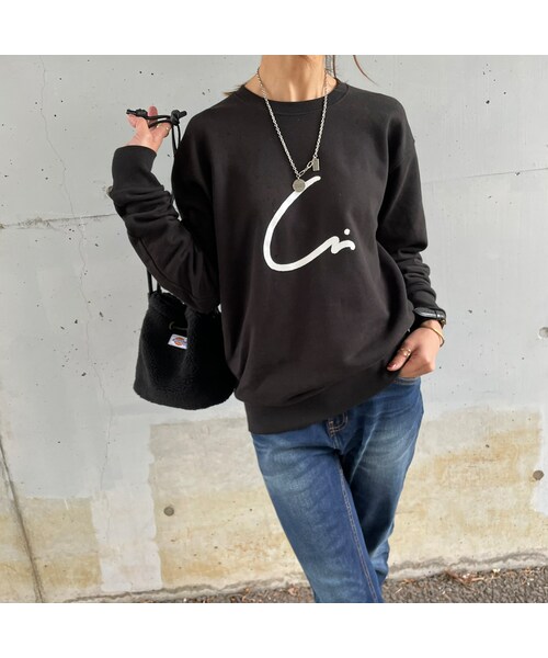 copine(コピン)の「【COPINE original】COPINEロゴスウェット(5size)(スウェット・レディース・ブラック・S/M/L/XL/XXL)」の1枚目の写真